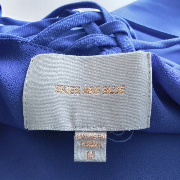 Skies Are Blue Pop Over Sheath Dress Strappy Back M - Picture 5 of 6